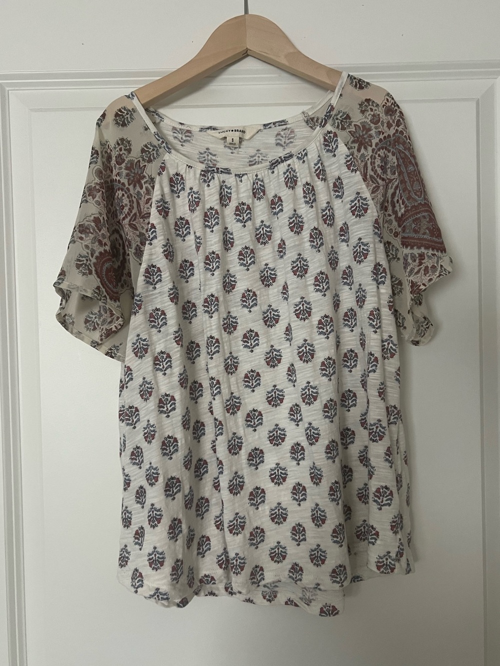 Lucky Brand Lightweight Floral Print Top